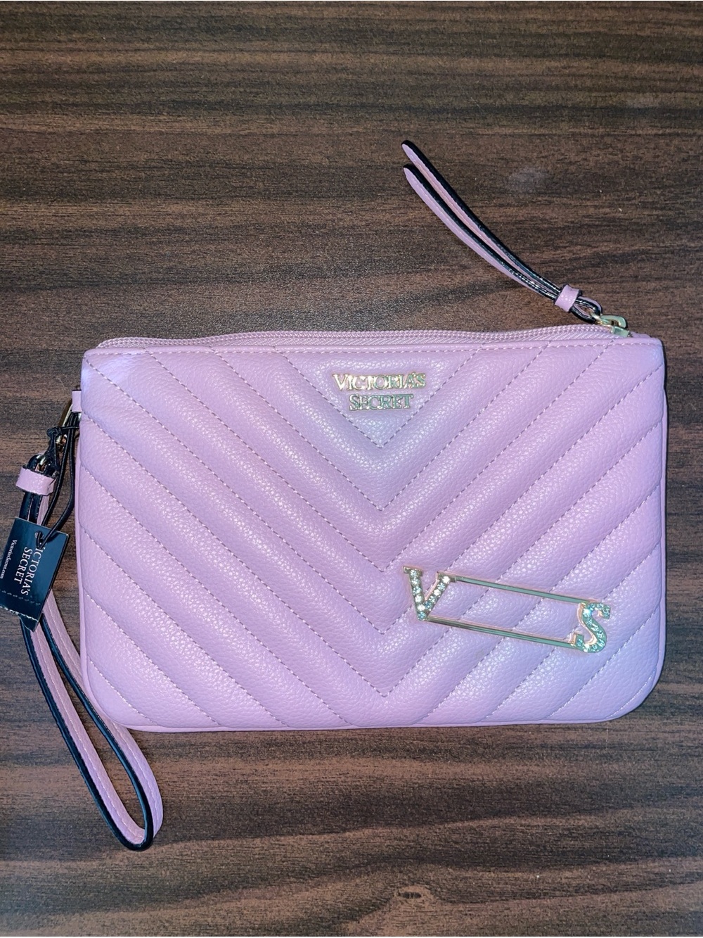 NWT Victoria's Secret Lavender Quilted Wristlet Clutch